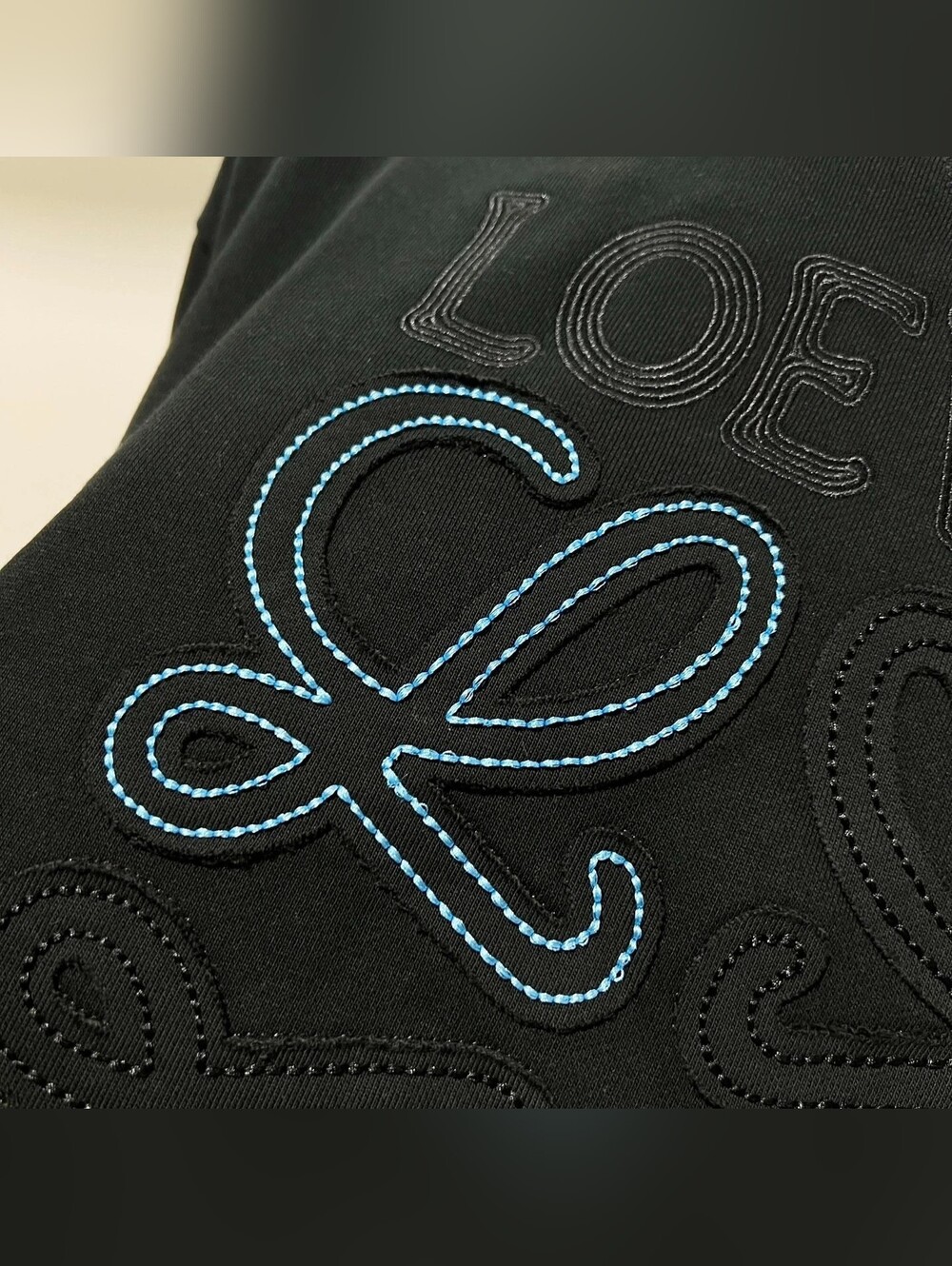 Loewe Black Embroidered Logo Crewneck Sweater Small Unisex New - Picture 3 of 11
